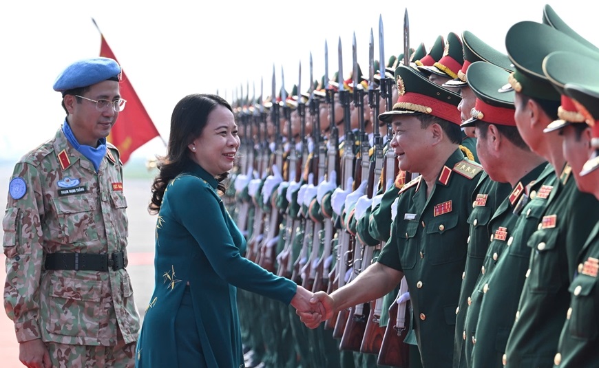 Phó Chủ tịch nước Võ Thị Ánh Xuân dự Lễ xuất quân Đội Công binh số 3 và Bệnh viện dã chiến cấp 2 số 6